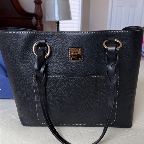 Dooney & Bourke Black Pebble Leather Tote
